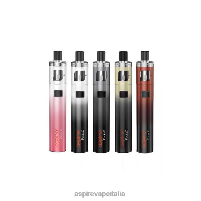 Aspire Ecig Kit - Aspire Pockex kit edizione anniversario 464V120 gradiente rosso